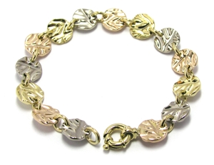 Bracelet en or froissé