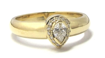 Birnenform Diamant Ring