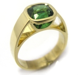 Grüner Turmalin Ring