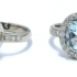 Oval Aqua Marin Diamantring