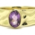 Zerknittertes Gold Amethyst Ring