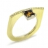 Bague citrine diamants