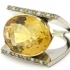 Bague citrine diamants