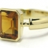 Bague citrine taille émeraude