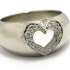 Bague coeur diamants