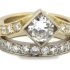 Zwei Gold Diamantring