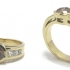 Bague diamant brun cognac