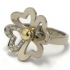 Bague fleur diamants