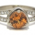 Granat Mandarin und Diamantring