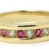 Bague rubis diamants