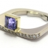 Bague tanzanite diamants