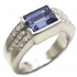 Bague tanzanite et diamants