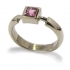 Bague tourmaline rose carrée